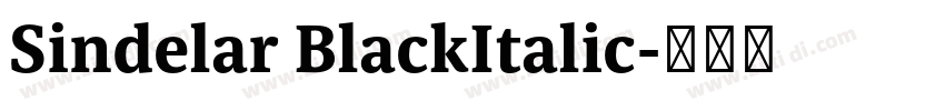 Sindelar BlackItalic字体转换